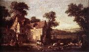 OUDRY, Jean-Baptiste Farmhouse oil painting